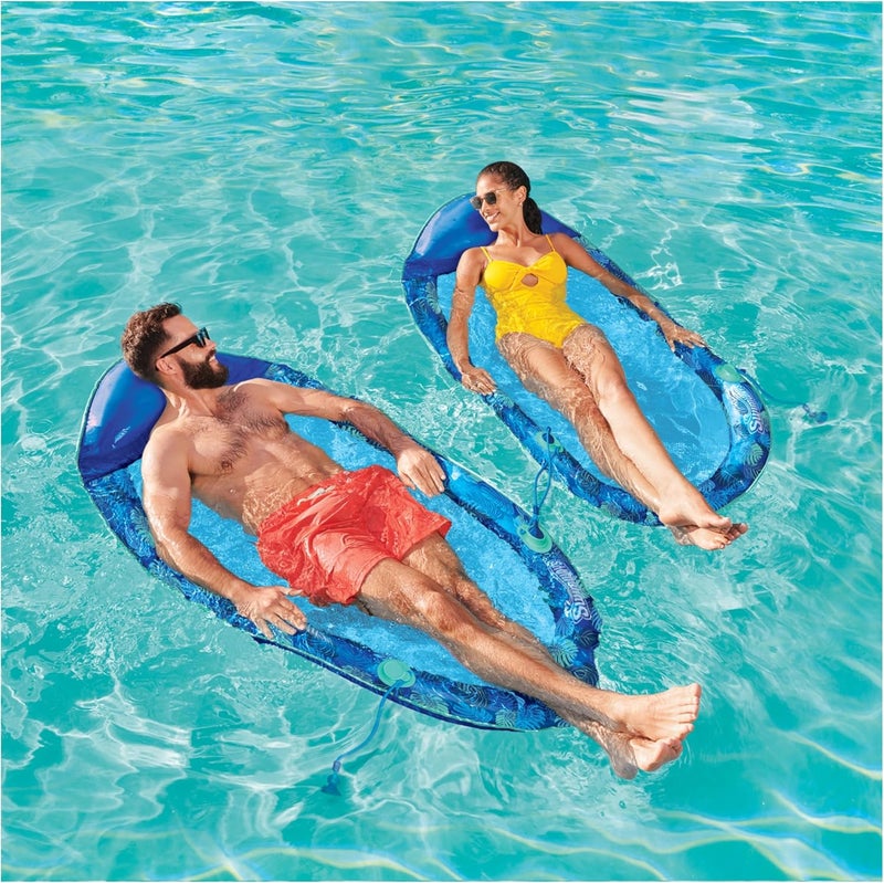 SwimWays Elite Spring Float Hammock Pool Lounger, Inflatable Pool Floats Adult with Fast Inflation, Pool Hammock for Adults up to 250 lbs - Image 2